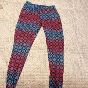 Rainbow flower leggings